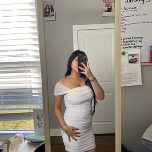 Elegant White Off-Shoulder Dress